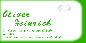 oliver heinrich business card